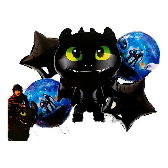 Bouquet Globos Como Entrenar A Tu Dragón Chimuelo
