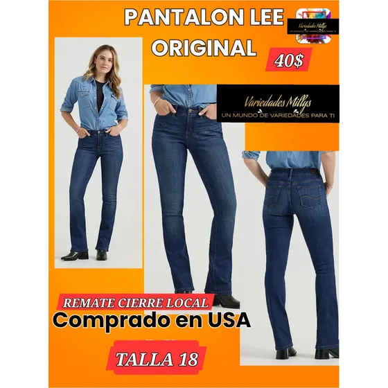 Pantalon Lee 100% Original Ultra Lux Confort Talla 18