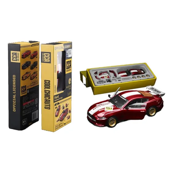 Autos Coleccion Ford Mustang Gt 2018 Car Tuning 1:42 Boxset Color Rojo
