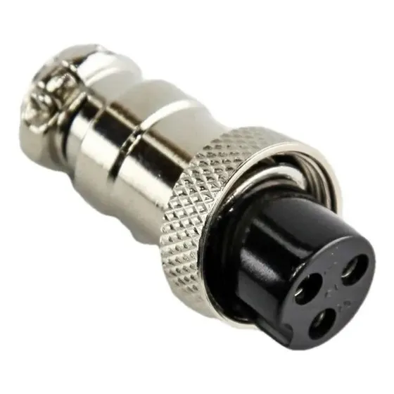 Ficha Microfono Rosca Hembra Cable 3 Din Cannon Consola Moon