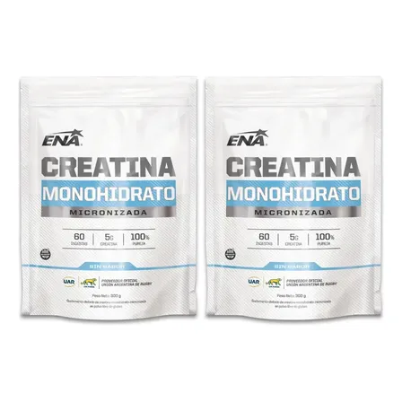 Creatina ENA Sport Performance Series en polvo Sin sabor x 600g 2 un