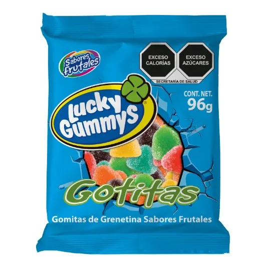 Lucky Gummys Gotitas Gomitas de Grenetina Bolsita De 96g