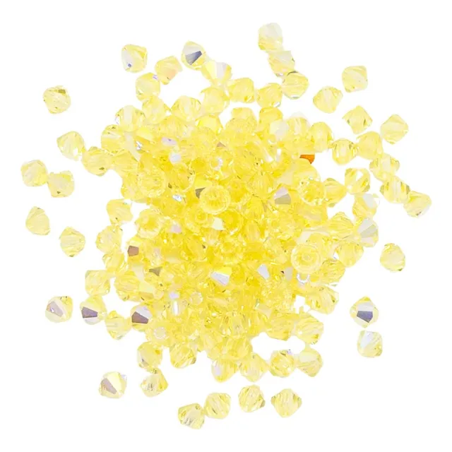 Cristal Bicono 4mm Amarillo Ab X100 Unidades
