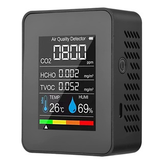 Monitor De Calidad Del Aire 5 En 1, Detector De Co2 Recargab Monitor De Calidad Del Aire 5 En 1, Detector De Co2 Recargab