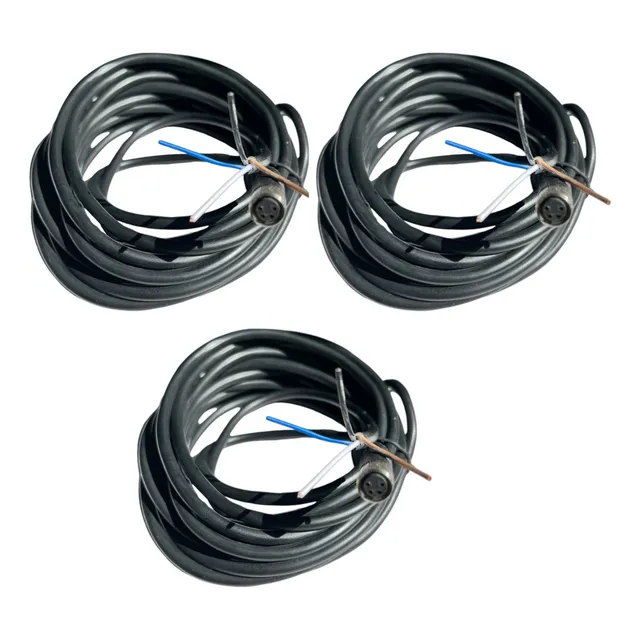 3 Pzs-conector Con Cable M8 4 Pines Hembra A Puntas 2 Metros