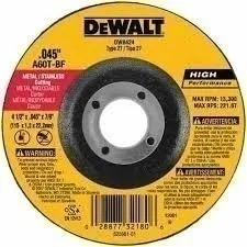 Disco Corte Metal 4 1/2 X 0.45 X 7/8 Dewalt Extrafino,2 Unds