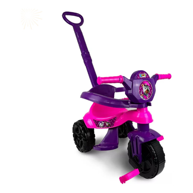Triciclo Infantil Passeio Com Haste De Empurrar Pedal Motoca Triciclo Infantil Passeio Com Haste De Empurrar Pedal Motoca
