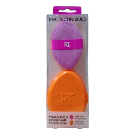 Miracle 2 In 1 Powder Puff + Travel Case Real Techniques Miracle 2 In 1 Powder Puff + Travel Case Real Techniques