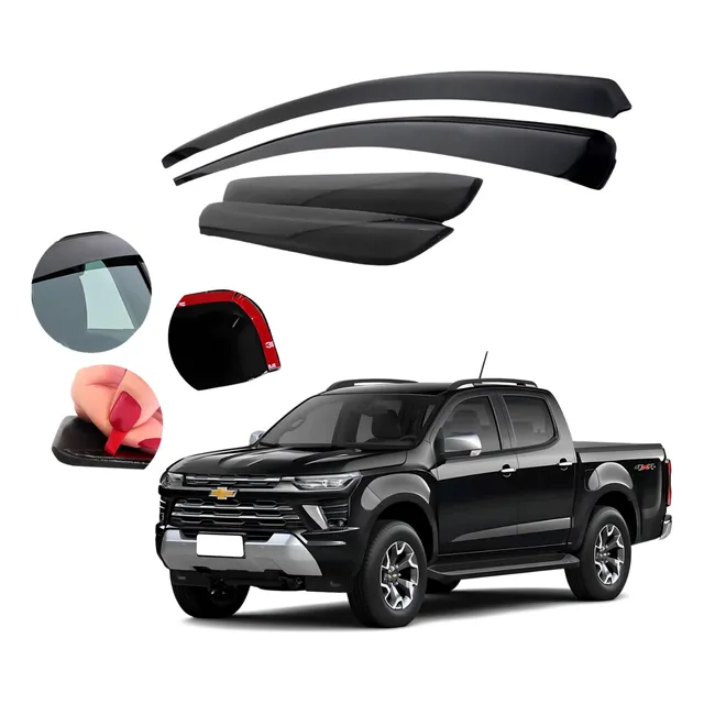 Jogo Calha De Chuva Chevrolet S10 Cabine Dupla 2012-2025 4p