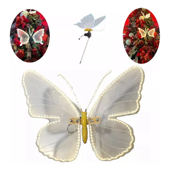 Mariposa Led Con Movimiento Para Árbol De Navidad O Jardín
