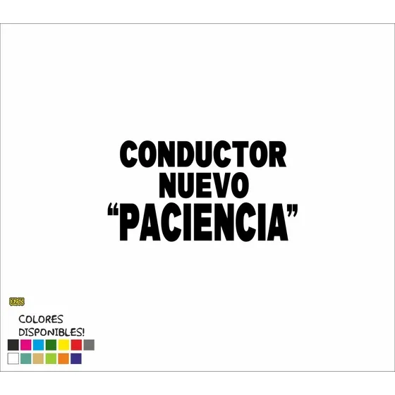Calcomania De Conductor Nuevo Para Carro Auto En Vinil