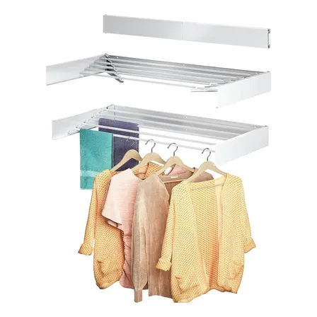 Varal Oculto Retrátil Dobrável 80cm 5 Varetas Branco