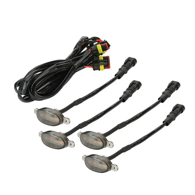 Kit 4 Luces Led Tipo Raptor Universal Parrilla Rejilla Ambar