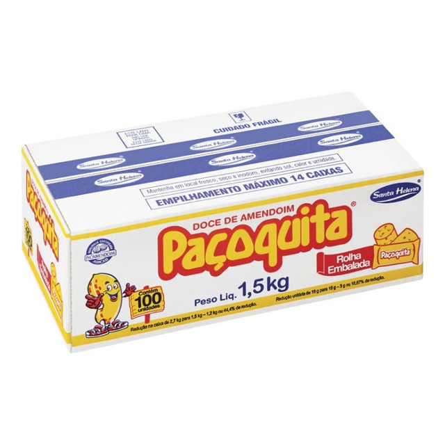 Pacoca Pacoquita Rolha Embrulhada 100un Sta Helena Amendoim Pacoca Pacoquita Rolha Embrulhada 100un Sta Helena Amendoim