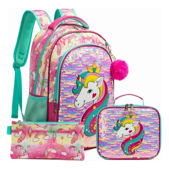 Combo Morral De Unicornio (4 Piezas )