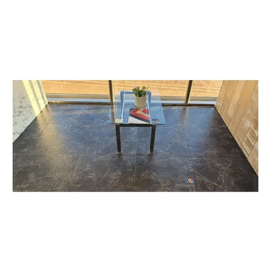Porcelanico 60x60 Tendenza Obsidian Negro Veteado Mate Rect.