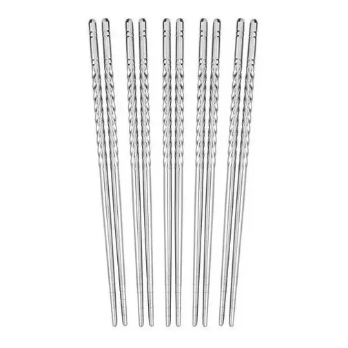 Palitos Chino 5 Pares Acero Inox. Sushi Orientales