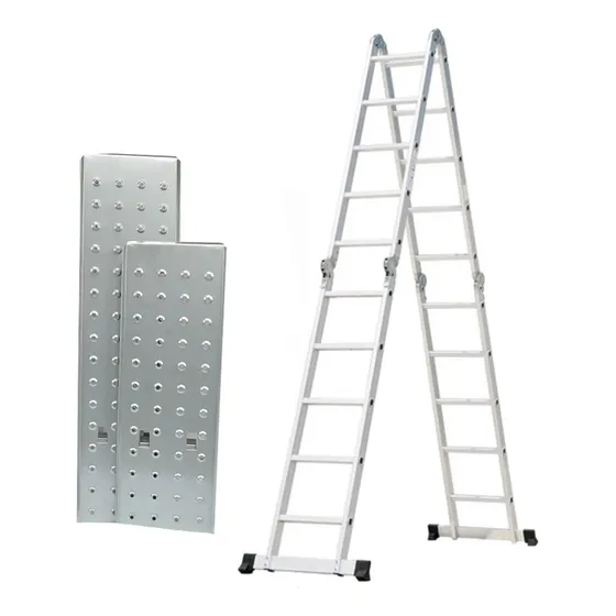 Escalera Andamio 5.8mts -20 Escalones Aluminio -con Chapones