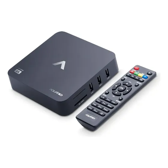 Tv box Aquário STV-2000 padrão 4K 8GB preto com 1GB de memória RAM