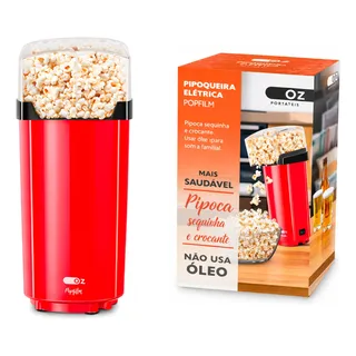 Pipoqueira Elétrica Portátil Sem Óleo Fritura Ar Quente Vermelho 127v 127v