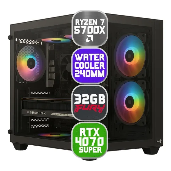 Pc Gamer Amd Ryzen 7 5700x Rtx 4070 12gb, Ssd 1tb, 32gb Ddr4