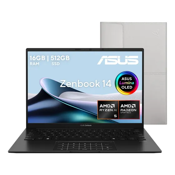Laptop Zenbook 14 Um34 Amd R-ai5 16gb 512gb Asus