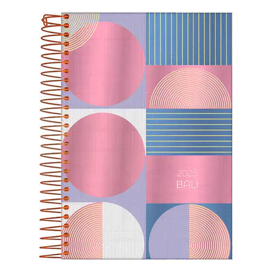 Agenda Espiral Bali Miolo Funcional 176f 130x188mm - Foroni