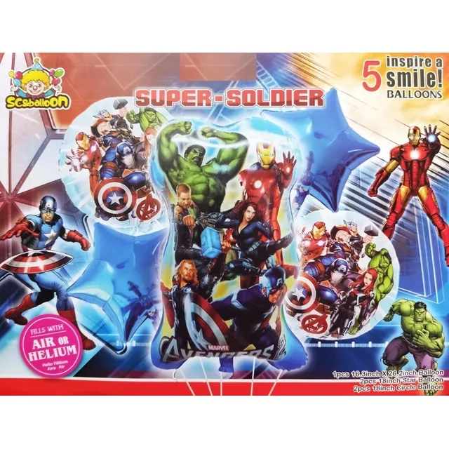 Decoracion Globos Personajes Avengers Super Heroes Marvel