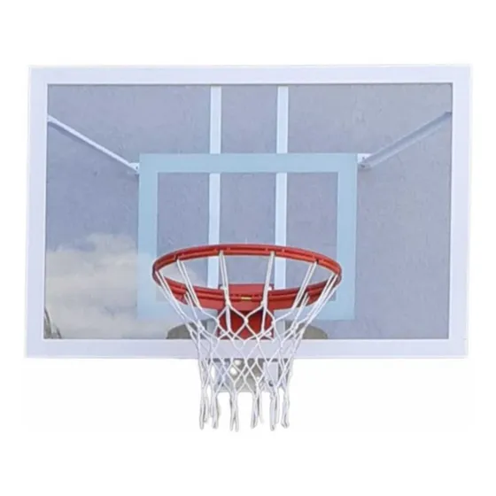 Tablero De Básquet Vidrio 10mm+ Aro Rebatible Y Red De Nylon