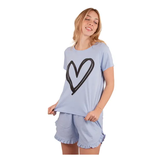 Pijama Mujer Corto Conjunto Verano Fresco Algodon Piyama