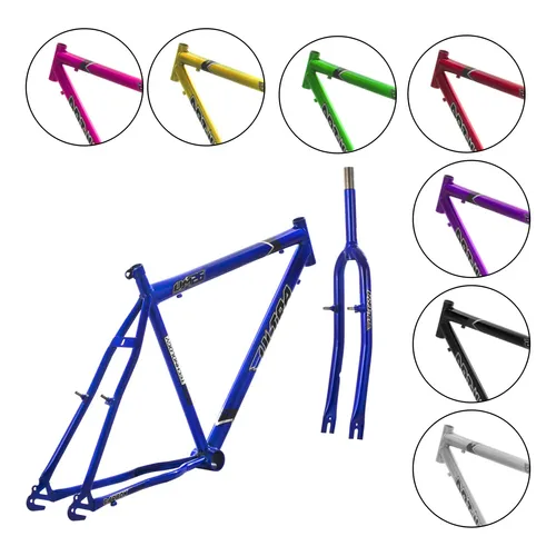 Quadro Viking X Tuff 25x Freeride Dirt Jump Roxo Amarelo Dh