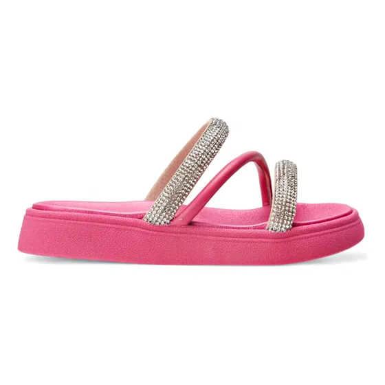 Sandália Para Meninas Detalhes Em Strass Molekinha