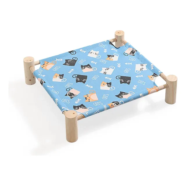 Cama Elevada Estable Para Mascota En Madera