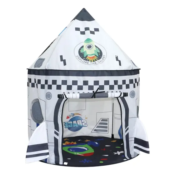 Carpa Para Niños Y Niñas Cohete Espacial Azul