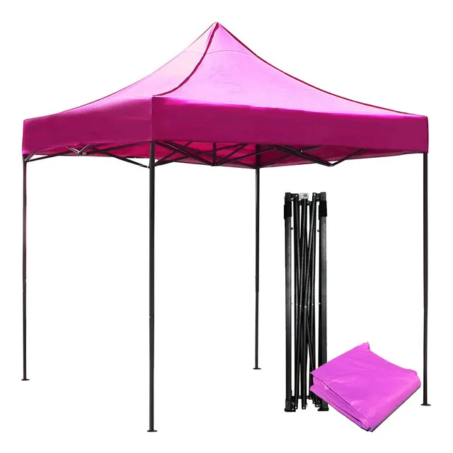 Carpa toldo 2x2 impermeable jardin plegable lona casa color rosa Jardimex mkz-carpa2x2ro
