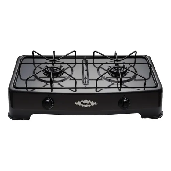 Placa de cocina con alimentación a gas - Haceb COCINETA AR GAS-2 GP color negro - 2 hornallas