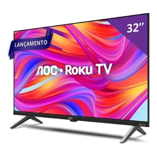 Smart Tv Aoc 32'' Led Roku 32s5045 Hdmi/usb Preto Reembalado Smart Tv Aoc 32'' Led Roku 32s5045 Hdmi/usb Preto Reembalado
