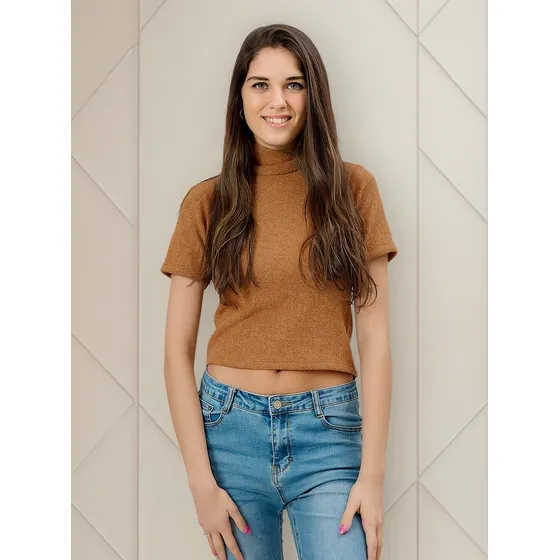 Media Polera De Lanilla Manga Corta