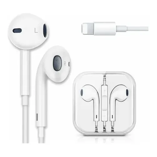 Audífonos Premium Para iPhone 7 8 Plus X Xr Xs Max 11 12 13 Color Blanco