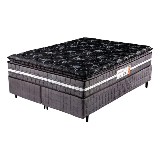 Conjunto Box Casal King Amsterdã Molas Ensacadas C/espuma 