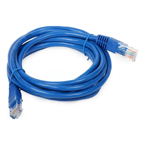 Cabo De Rede Internet Patch Cord Rj45 Cat6 Azul 2 Metros