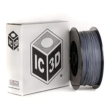 Ic3d Gris 1,75 Mm Pla Impresora 3d Filamento - 2,5 Kg Carret