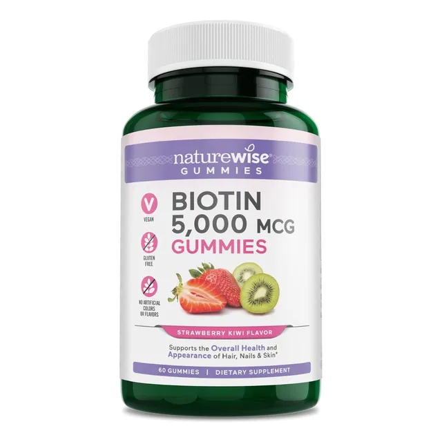 Biotina 5000 Mcg Naturewise 60 Gomitas