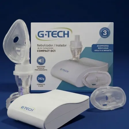 Inalador Nebulizador Gtech Bivolt Infantil Adulto Silencioso Branco 127/220v