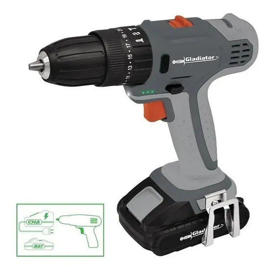 Taladro Percu Atornillador 18v Gladiator Pro Tp613/18c1 *ub*