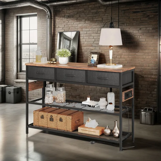 Credenza Recibidor Para Sala Bufetera Triple Repisa