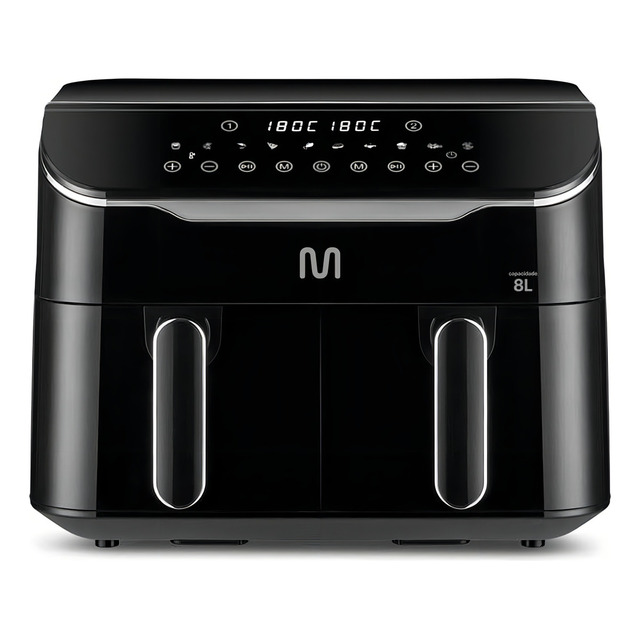 Fritadeira Elétrica Air Fryer 8l 2 Gavetas Multi Go219 Cor Preto Multilaser Fritadeira Elétrica Air Fryer 8l 2 Gavetas Multi Go219 Cor Preto Multilaser