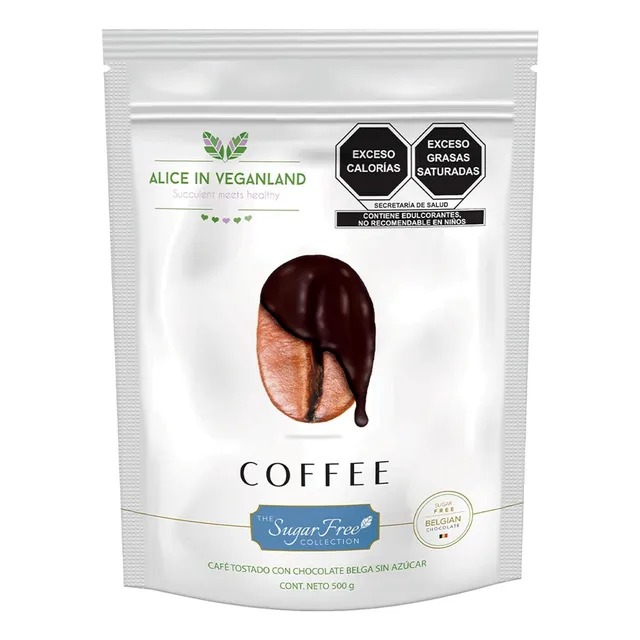 Alice In Veganland Café Tostado Con Chocolate Belga S/a 500g