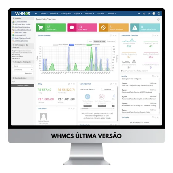 Whmcs Última Versão + Pagamentos, Emails Pt_br + Instalação