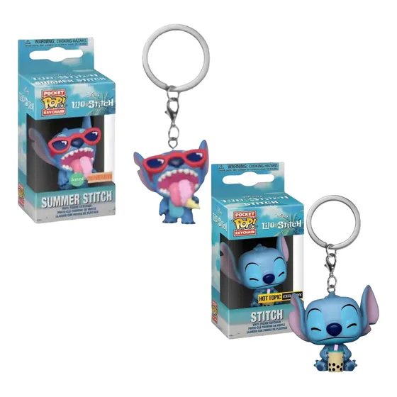 2pzs Funko Pop Stitch Keychain Disney Llavero Lilo & Stitch
